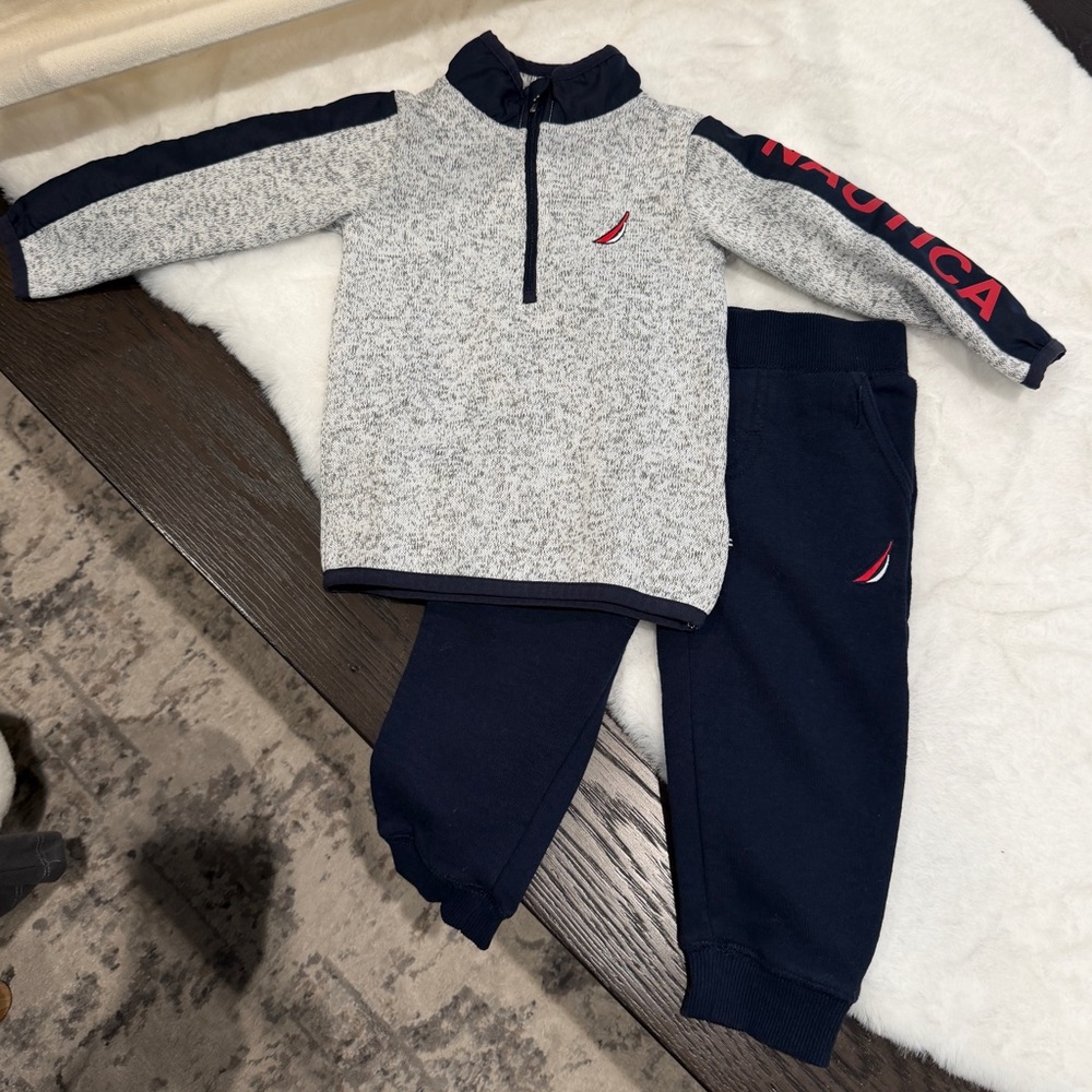Náutica blue knit sweat set
